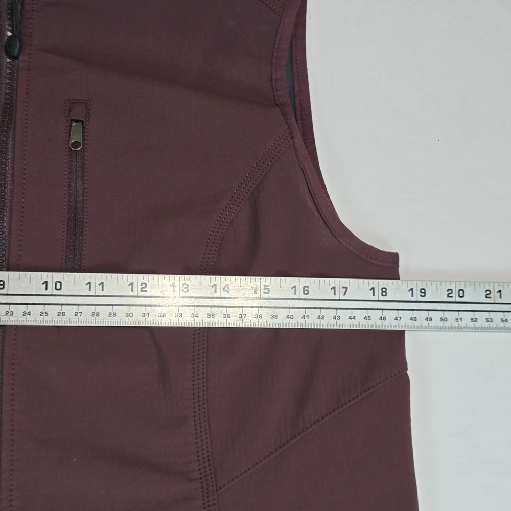 Carhartt Womens Softshell Vest Burgundy Full Zip Fleece Lined 102254 Medium 8/10 - Picture 11 of 15